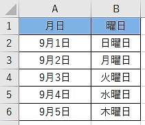 Excelで曜日を表示する方法 曜日に色も 10 13 16対応 Cの雑記帳